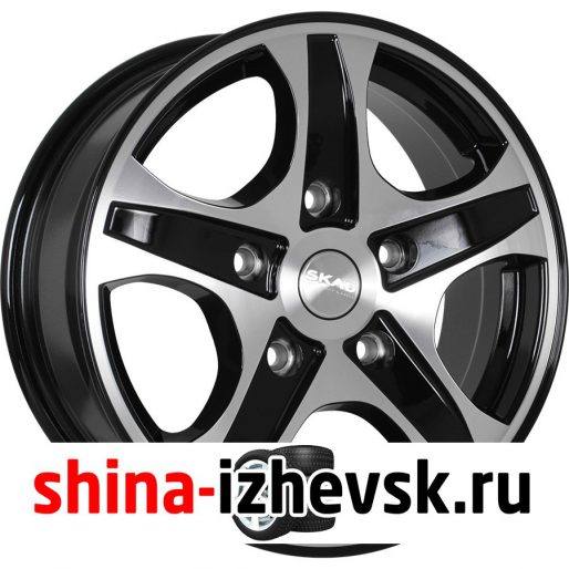 Колесный диск СКАД Калипсо 6.5xR16 5×139.7 ET43 DIA98.5 черный глянцевый с полированной лицевой поверхностью в Ижевске